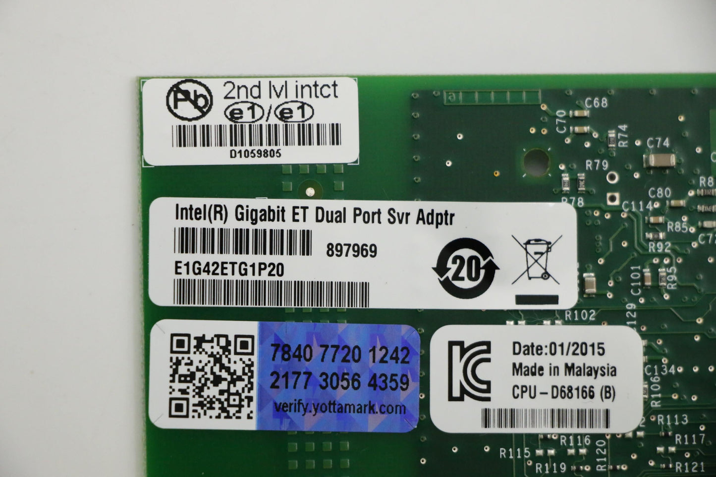 Lenovo 1Gbps GigabitET QP Intel Board 03X3640