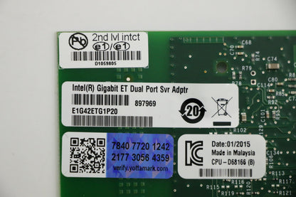 Lenovo 1Gbps GigabitET QP Intel Board 03X3640