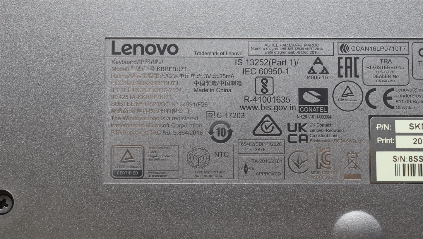 Lenovo WL KM Calliope BK DEN 5KM0U87643
