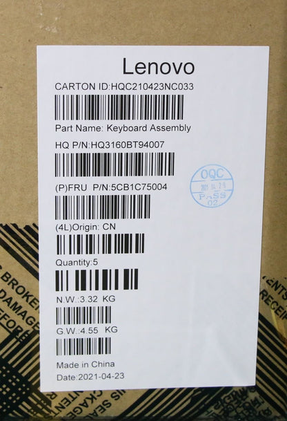 Lenovo IdeaPad 5 16ACH6 Palmrest Cover Touchpad Keyboard French Grey 5CB1C75004