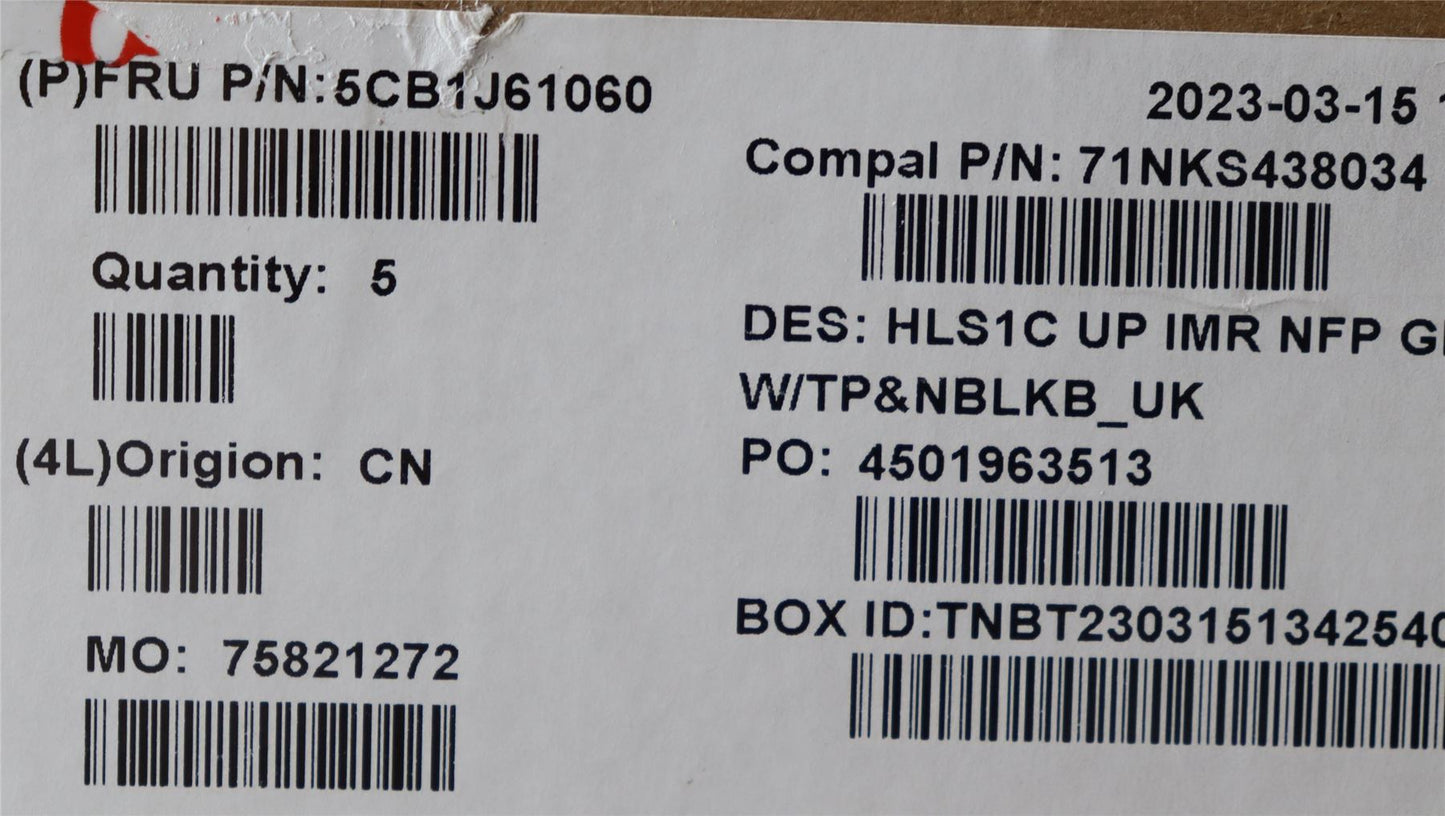 Lenovo IdeaPad 1 14AMN7 Palmrest Cover Touchpad Keyboard UK Grey 5CB1J61060