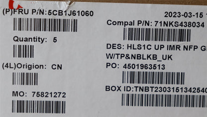 Lenovo IdeaPad 1 14AMN7 Palmrest Cover Touchpad Keyboard UK Grey 5CB1J61060