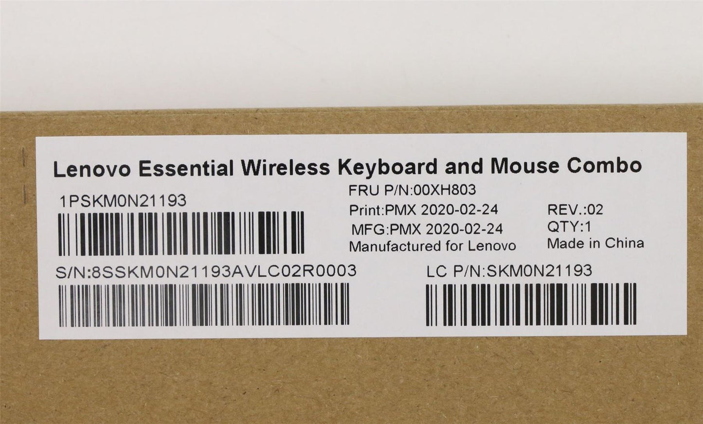 Lenovo WL KM Calliope BK TC/ENG 00XH803