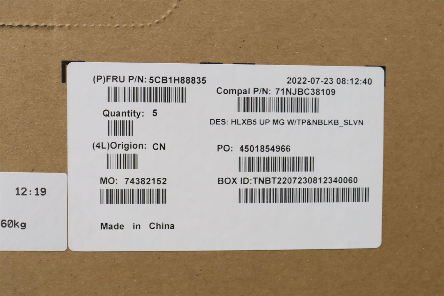 Lenovo ThinkBook 15 G4 ABA Palmrest Cover Touchpad Keyboard Silver 5CB1H88835
