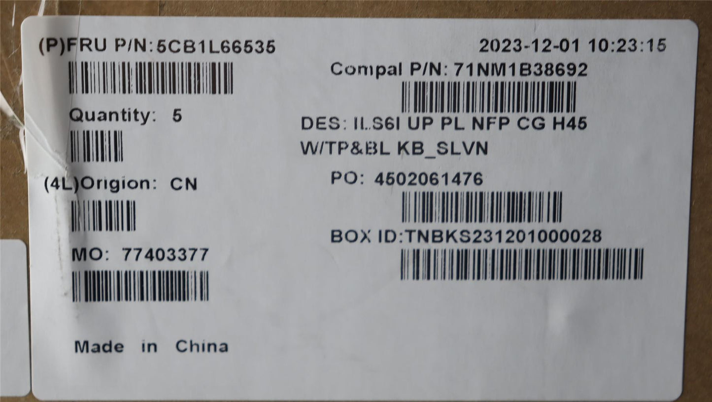 Lenovo IdeaPad 5 16IAH8 Palmrest Cover Touchpad Keyboard Slovenian 5CB1L66535