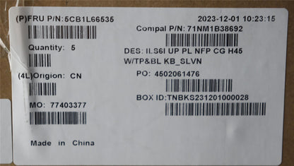 Lenovo IdeaPad 5 16IAH8 Palmrest Cover Touchpad Keyboard Slovenian 5CB1L66535