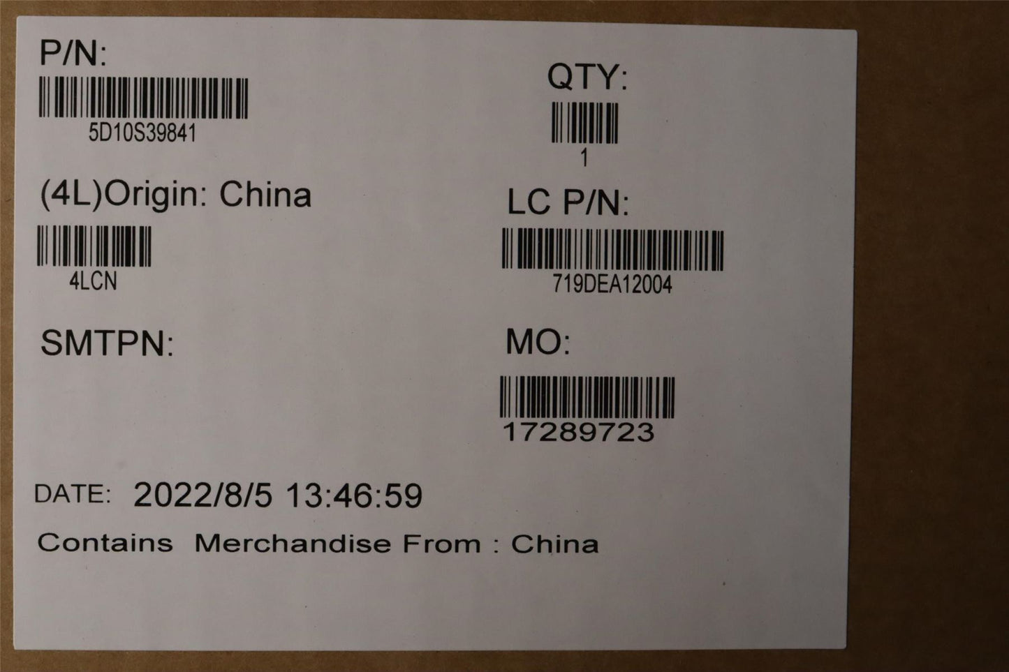 Lenovo 5D10S39841 LCD Module L82T0 YL 2.8K