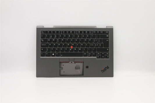 Lenovo Yoga X1 4th Keyboard Palmrest Top Cover Swiss Grey Backlit 5M10V24939