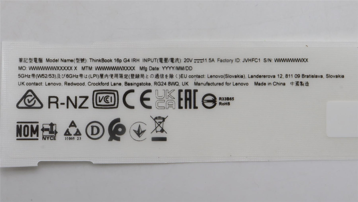 Lenovo LABEL LABEL L 21J8 FRU KITS 5L10W35142