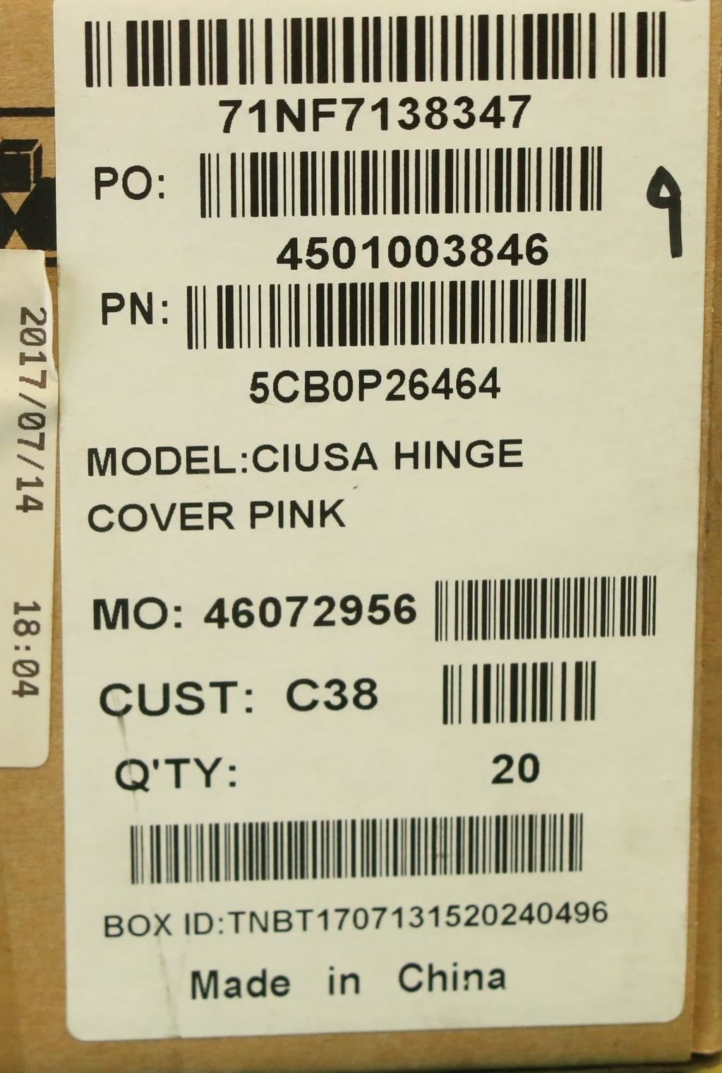 Lenovo Hinge Cover C 80X2 Pink 5CB0P26464