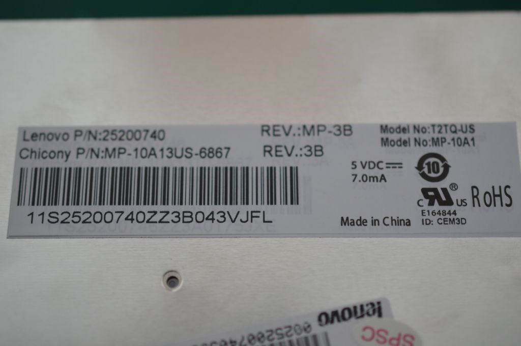 Lenovo CCYT2TQ US84KeyGunMetalpaintingF KBD Keyboard 25200740