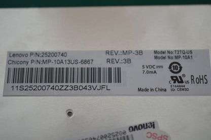 Lenovo CCYT2TQ US84KeyGunMetalpaintingF KBD Keyboard 25200740