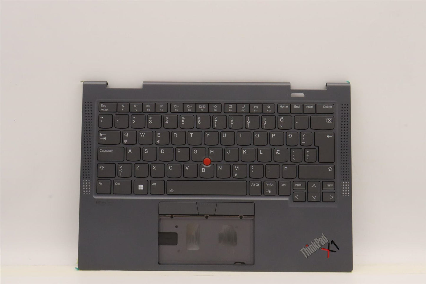 Lenovo ThinkPad X1 7th Gen Keyboard Palmrest Top Cover Icelandic Grey 5M11H45776