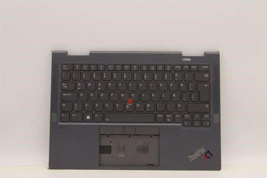 Lenovo ThinkPad X1 7th Gen Keyboard Palmrest Top Cover Icelandic Grey 5M11H45776