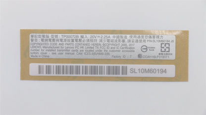 Lenovo 01ER373 LABEL FRU Geo label kit,Silver,TH-2
