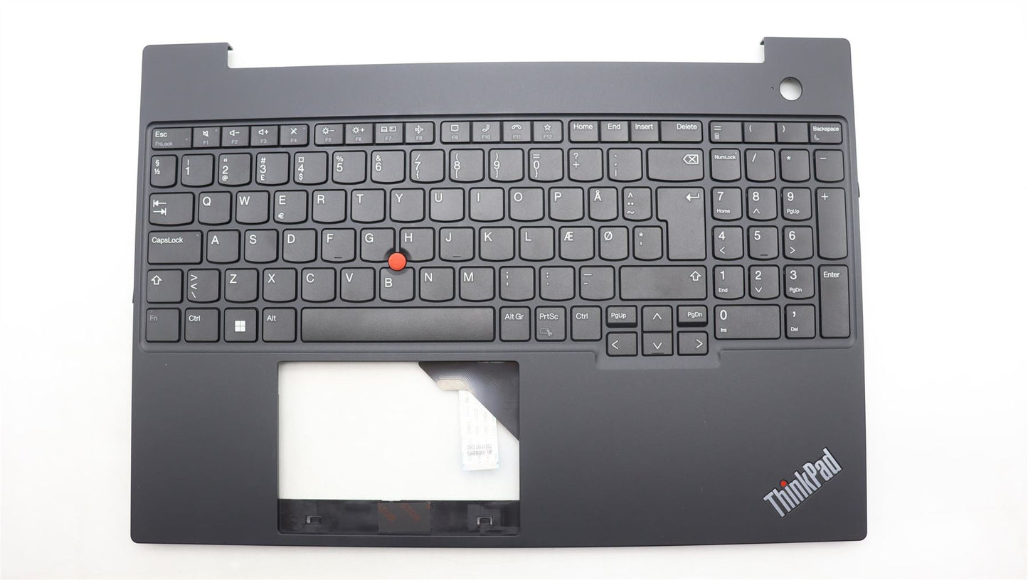 Lenovo ThinkPad E16 Gen 1 Keyboard Palmrest Top Cover Danish Black 5M11L64931