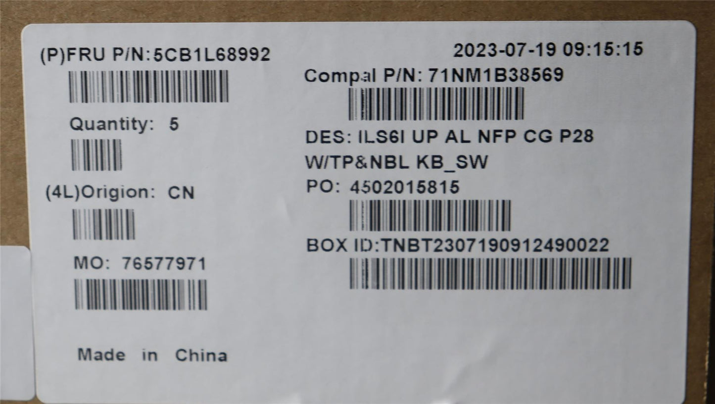 Lenovo IdeaPad 5 16IRL8 Palmrest Cover Touchpad Keyboard Switzerland 5CB1L68992
