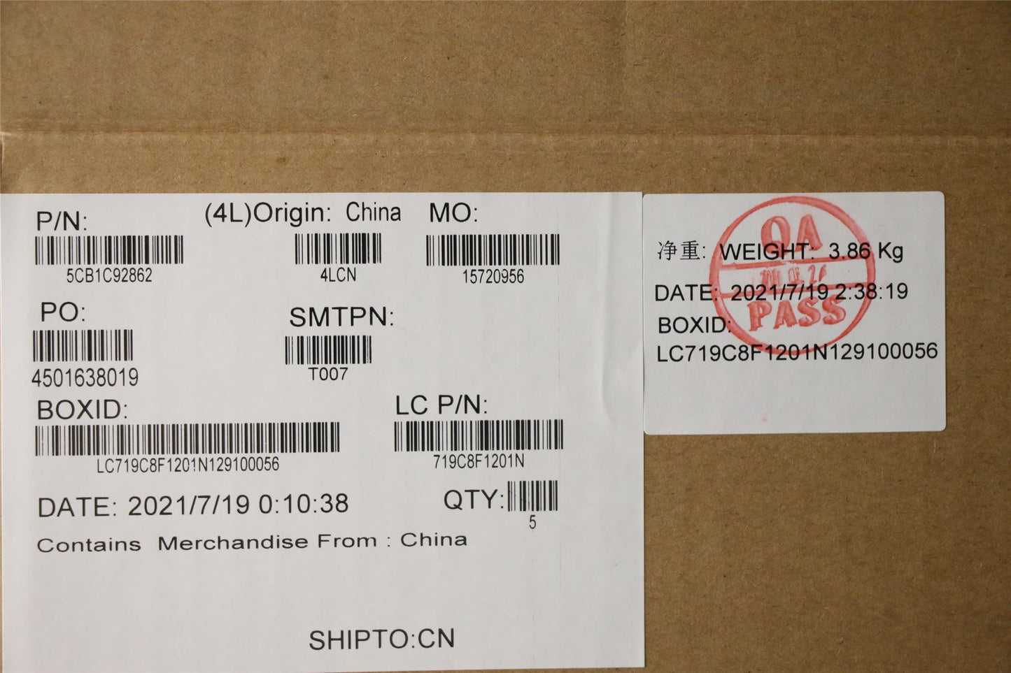 Lenovo Upper Case ASM_ITA L82NX IG DIS 5CB1C92862