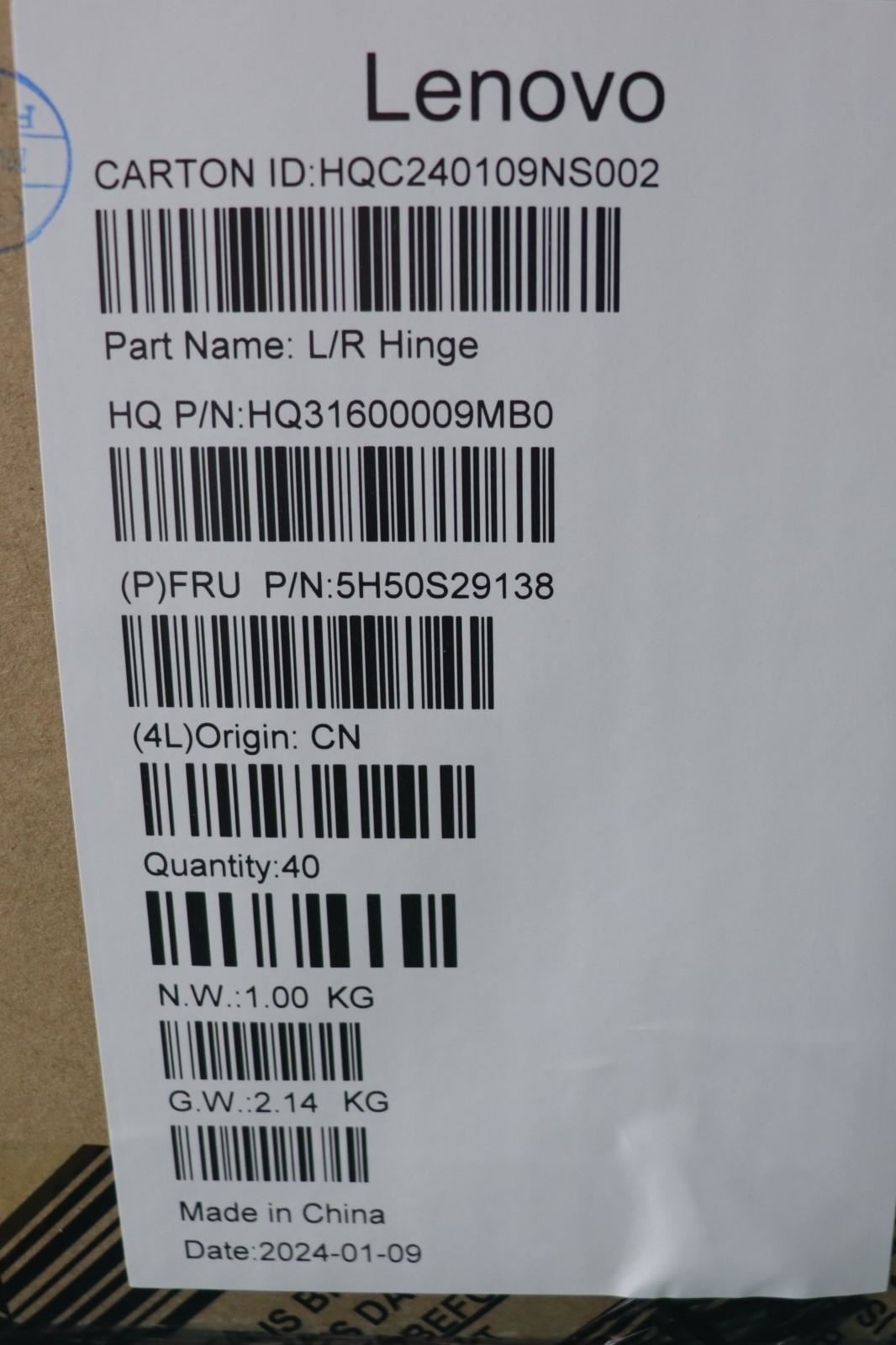 Lenovo hinge(R+L) H 83D2 OLED 5H50S29138