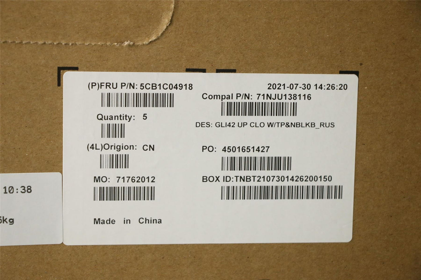 Lenovo UpperCaseASM_RUS C82L3 CloNBL 5CB1C04918