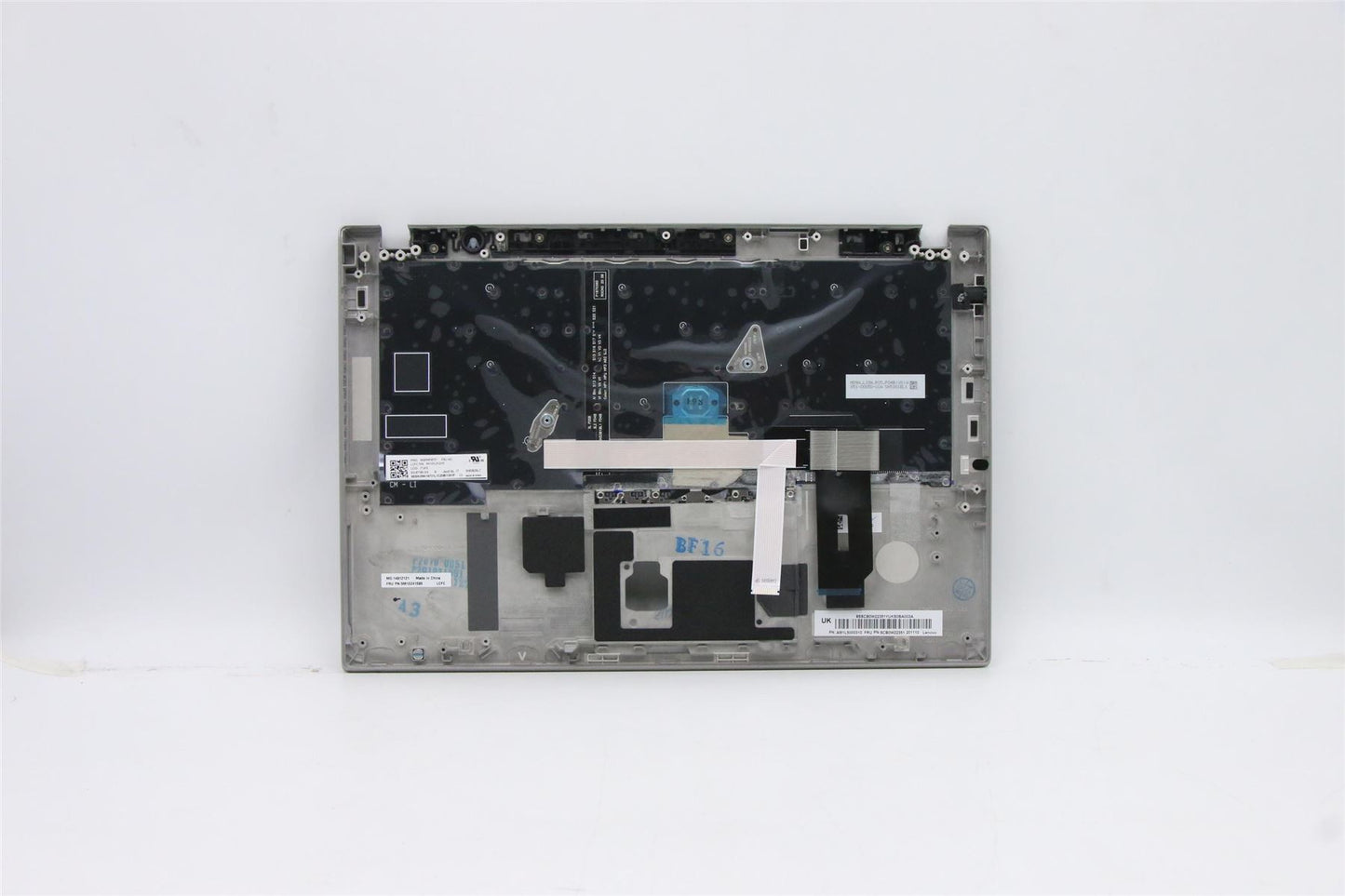 Lenovo ThinkPad T14s Keyboard Palmrest Top Cover UK Silver Backlit 5M10Z41595
