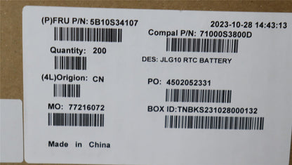 Lenovo CMOS Battery C 83DV 5B10S34107
