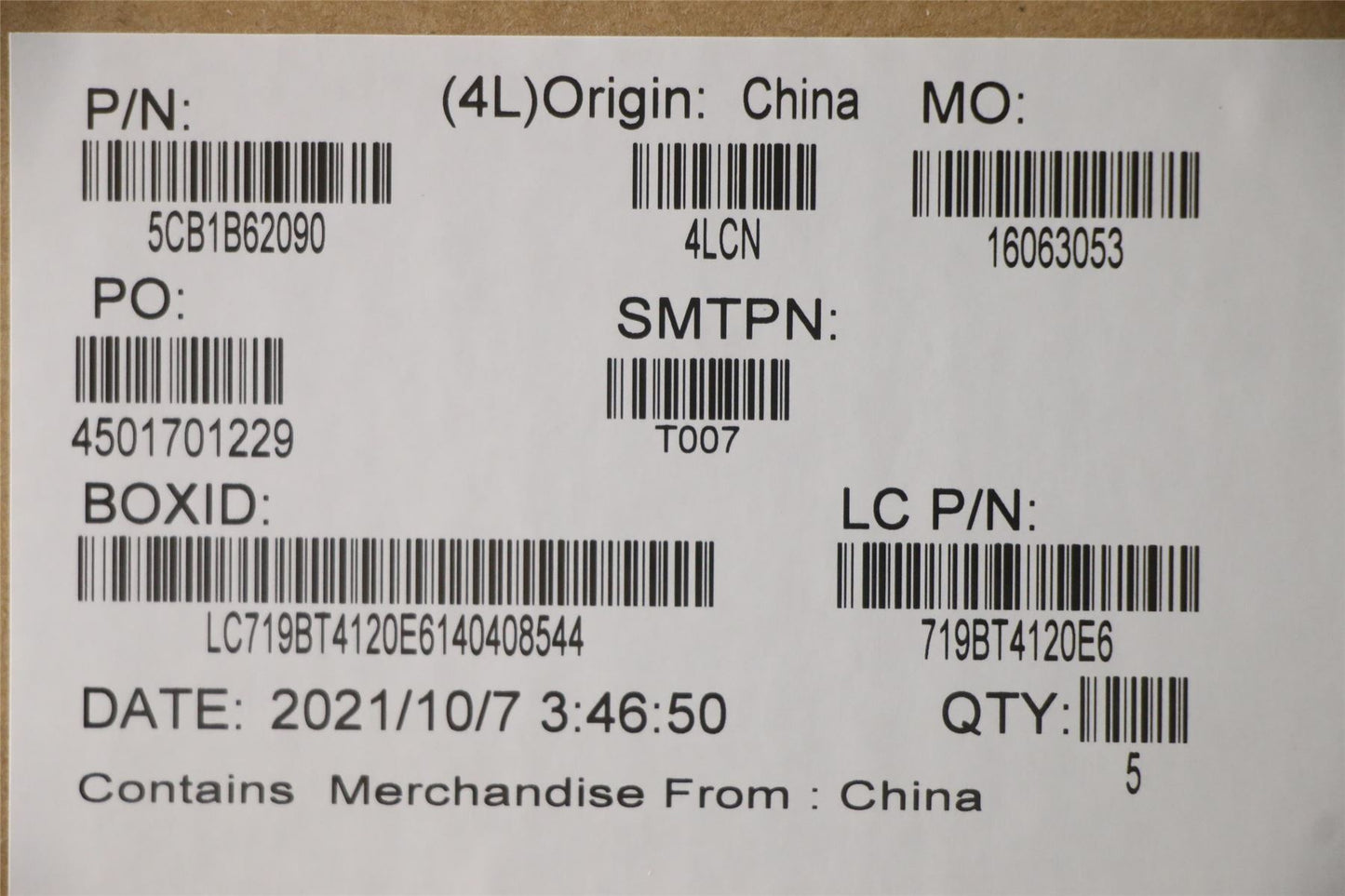 Lenovo Upper Case ASM_SPA L82H8FPABBL 5CB1B62090