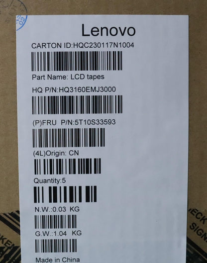 Lenovo 5T10S33593 TAPE Removable tape H 83AL L_R_5pcs