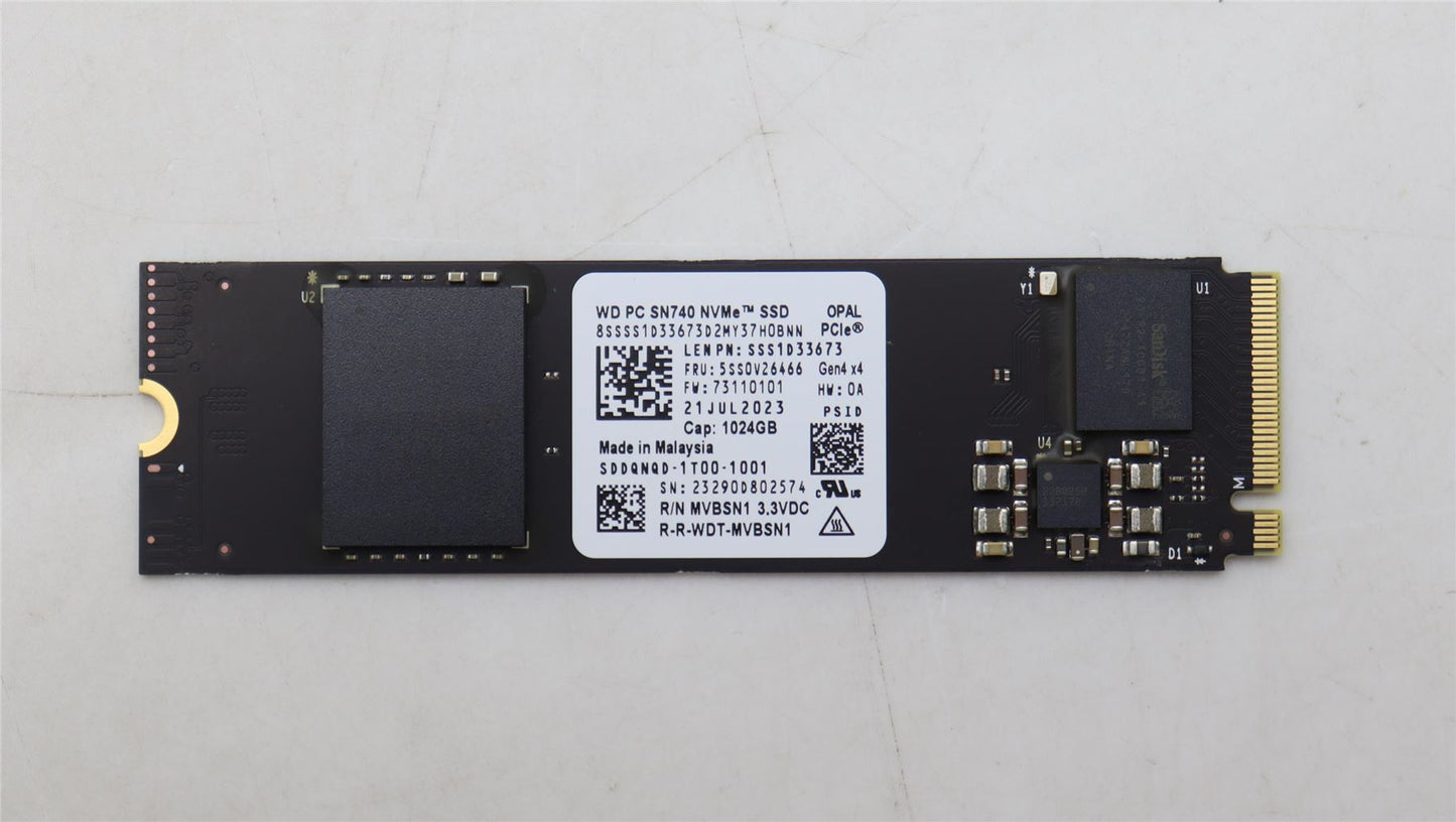 Lenovo ThinkPad SE30 T16 Gen 2 T16 1 T15p 3 Solid State Drive SSD 5SS0V26479