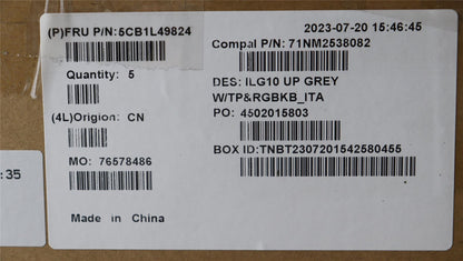 Lenovo LOQ 15IRH8 Palmrest Cover Touchpad Keyboard Italian 5CB1L49824