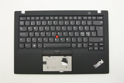 Lenovo Carbon X1 5th Keyboard Palmrest Top Cover Nordic Black 01LX527