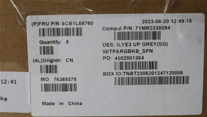 Lenovo Upper Case ASM_SPA C 82YA SGRGB 5CB1L58760