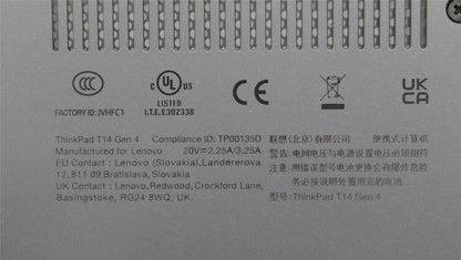 Lenovo ThinkPad T14 Gen 4 Bottom Base Lower Chassis Cover Black 5CB1L47313