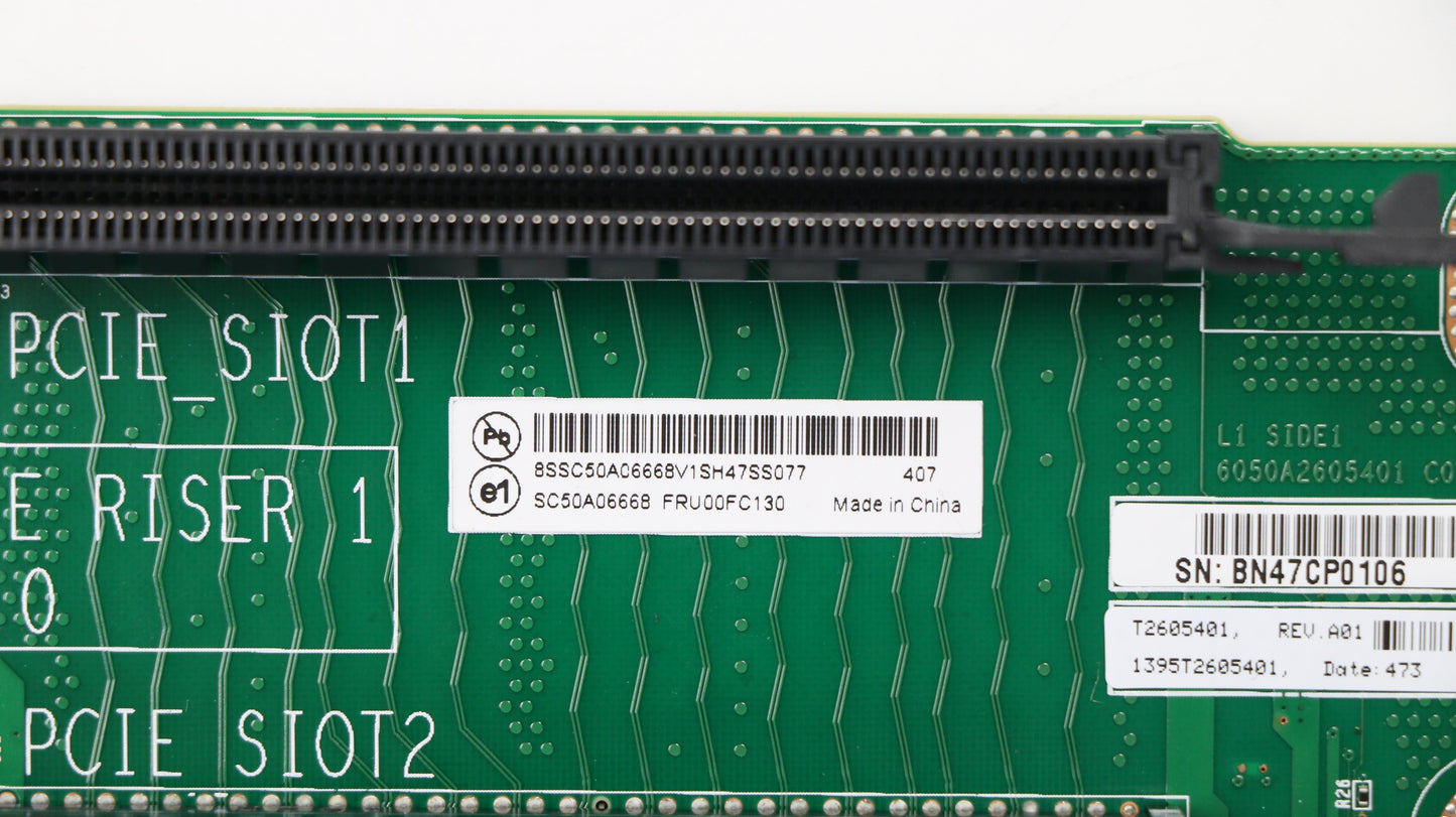 Lenovo FRU ThinkSerRSC_2ux16x8_v1.0 x1 x8 x16 Board 00FC130