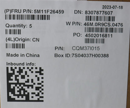 Lenovo MECH_ASM FRUKB GER PTCcov,BK CHY WW 5M11F26458