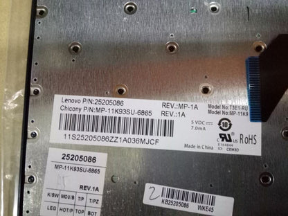 Lenovo CCYT3E1Rus84keyBLKKeyBlackF KBD Keyboard 25205086