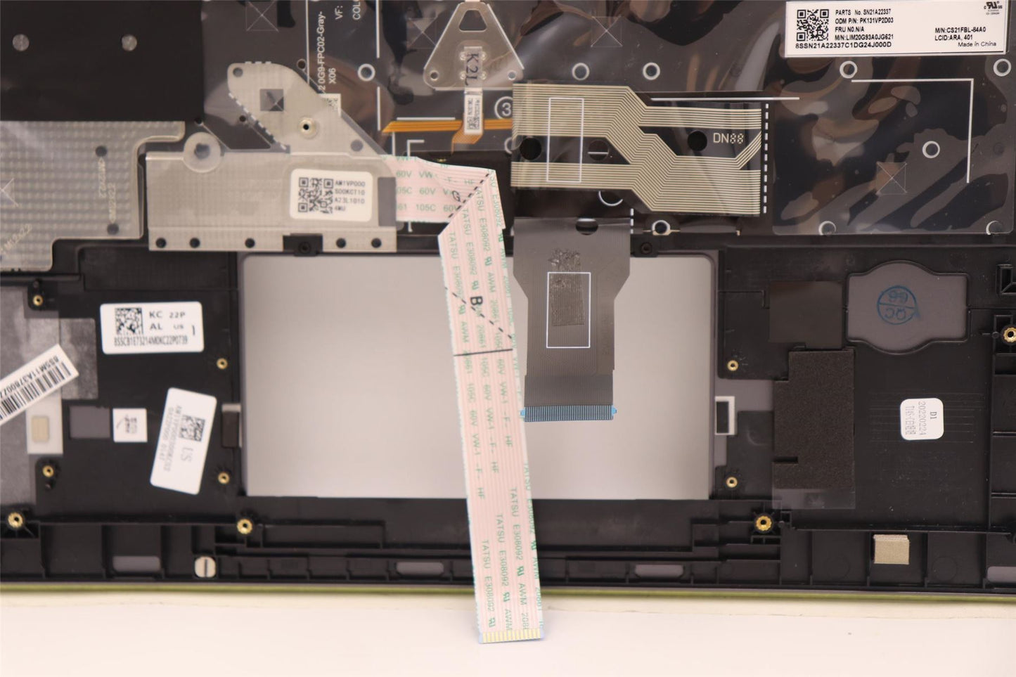 Lenovo ThinkPad T14s Gen 2 Keyboard Palmrest Top Cover Arabic Grey 5M11A37800