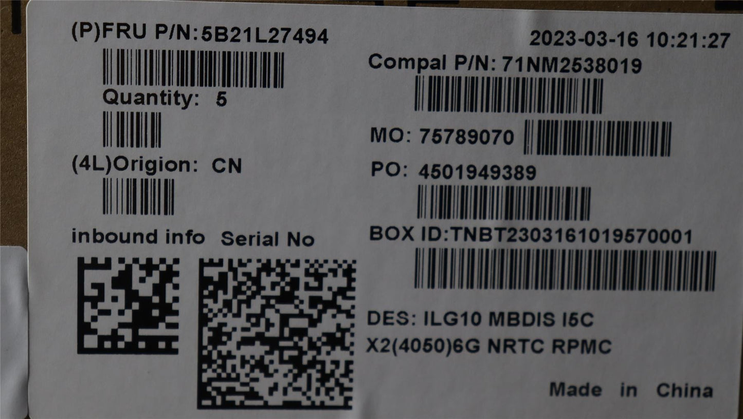 Lenovo LOQ 16IRH8 LOQ 15IRH8 Motherboard Mainboard DIS INTELI513420H 5B21L27494