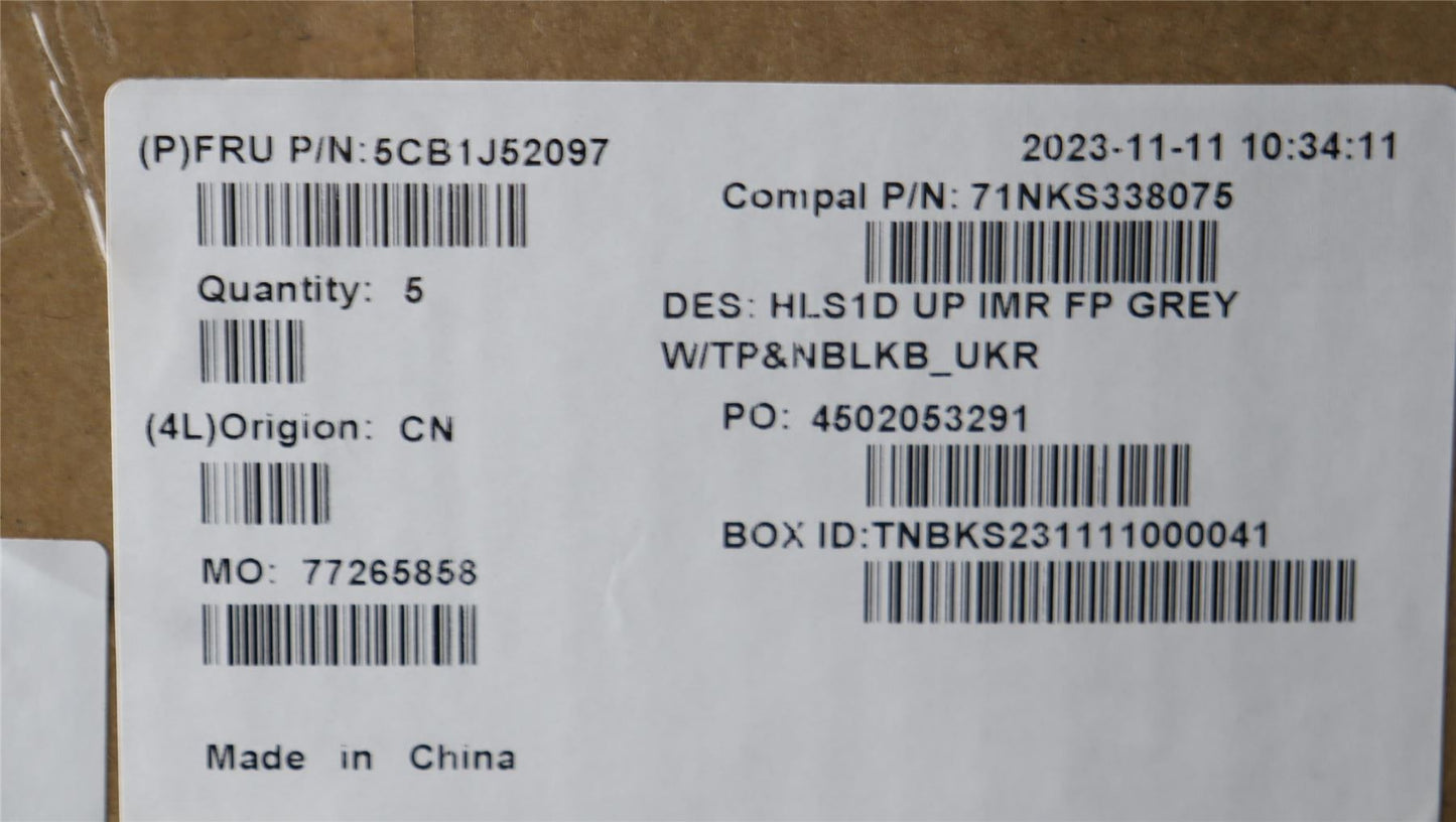 Lenovo UpperCaseASM_UKR C82VG FP CG 5CB1J52097