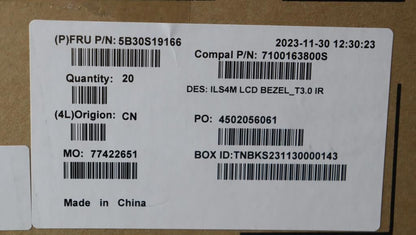 Lenovo LCD Bezel C 83DA 3.0T IR 5B30S19166