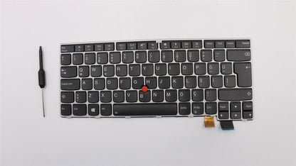 Genuine Lenovo ThinkPad T470s Keyboard Turkish Silver 01ER897