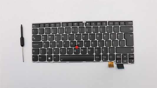 Genuine Lenovo ThinkPad T470s Keyboard Turkish Silver 01ER897