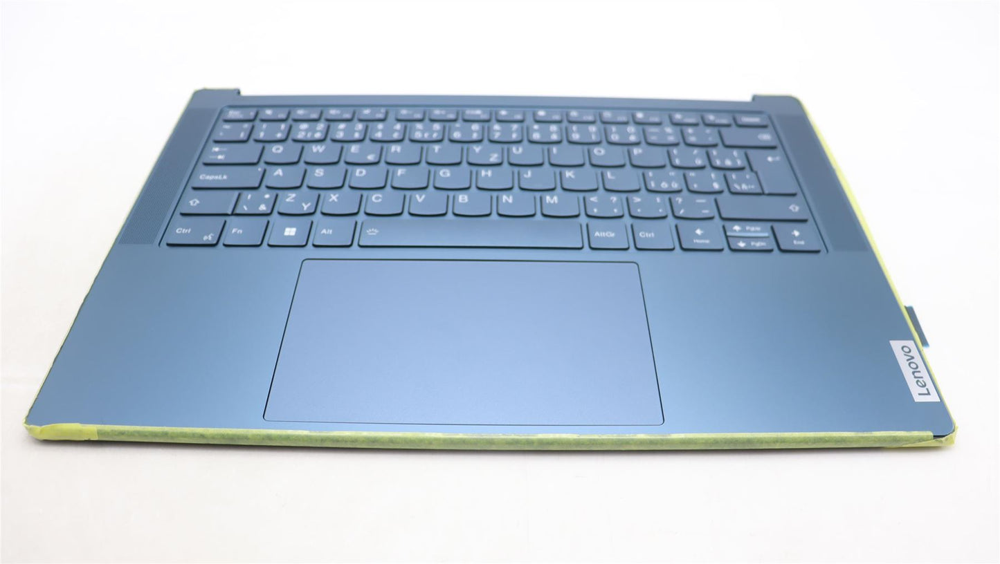 Lenovo Yoga 7 14APU8 Palmrest Cover Touchpad Keyboard Tidal Teal 5CB1L80562