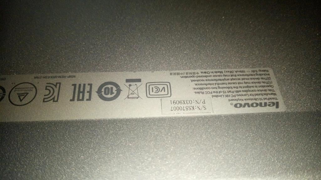 Lenovo Ella 2 ULT KYD-SLK Slovak Keyboard 03X9091