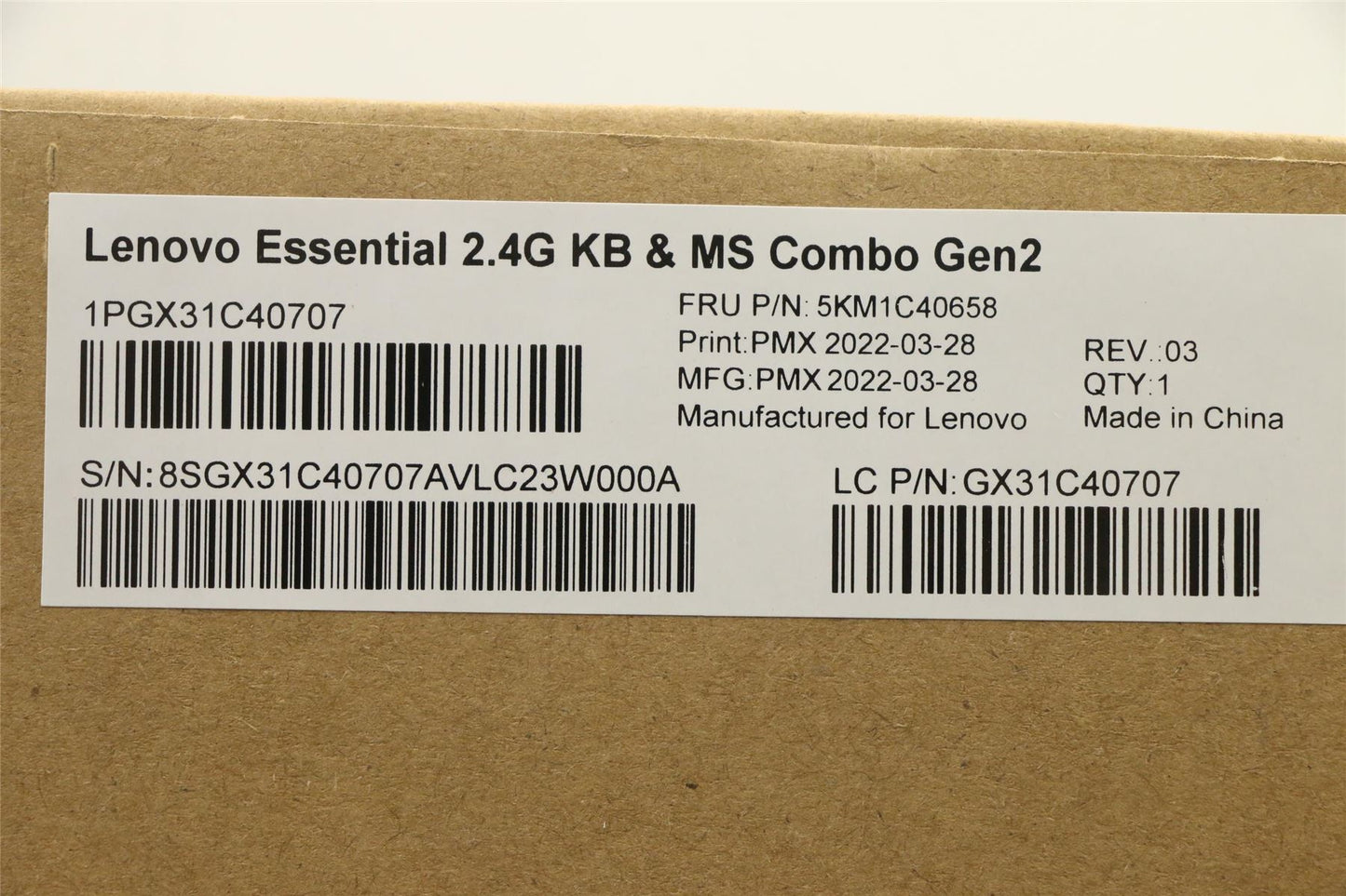 Lenovo Primax R71_G2 2.4G WTG HU 5KM1C40658