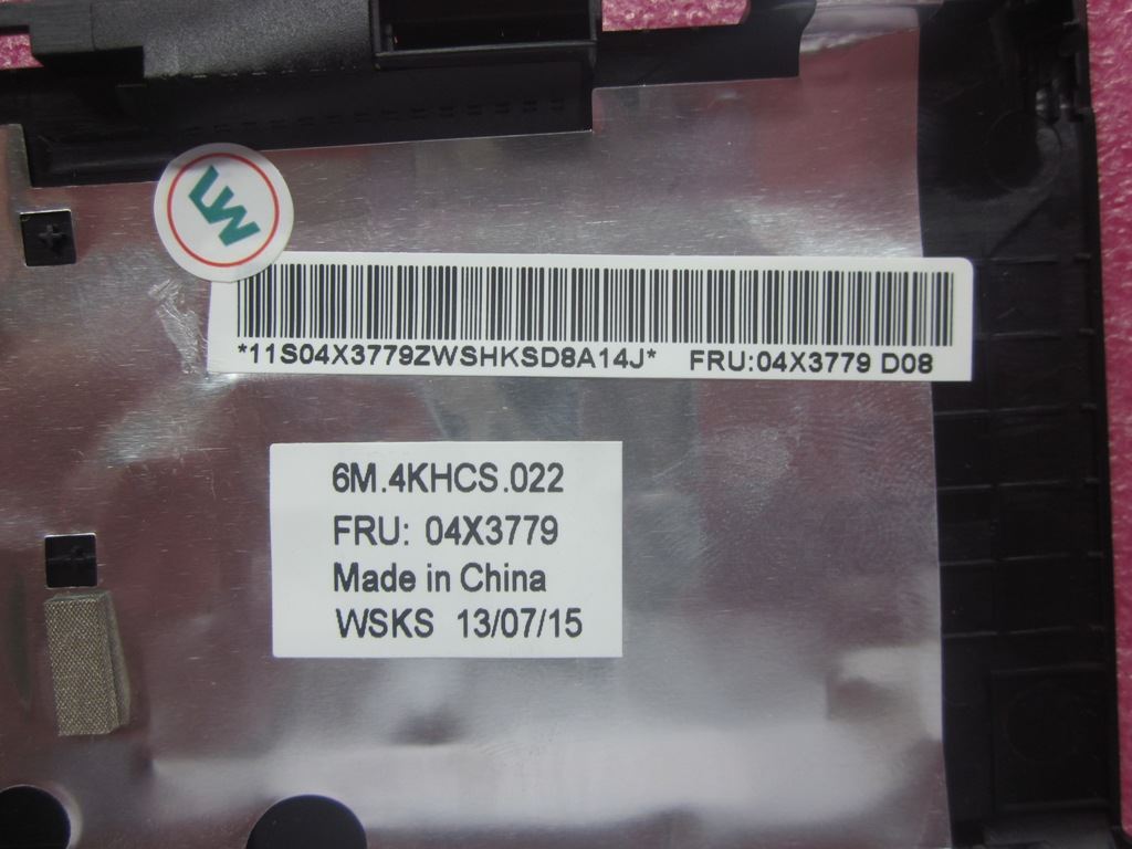 Lenovo FRU Palmrest ASM w/ FP 04X3779