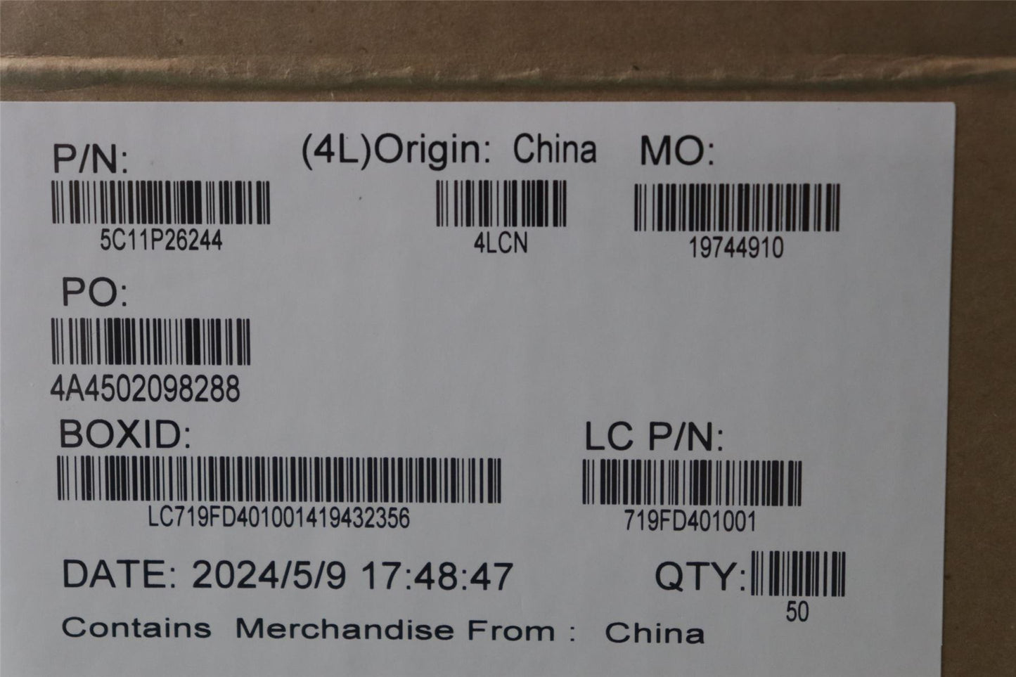Lenovo FRU M/B SCR/B CABLE 5C11P26244