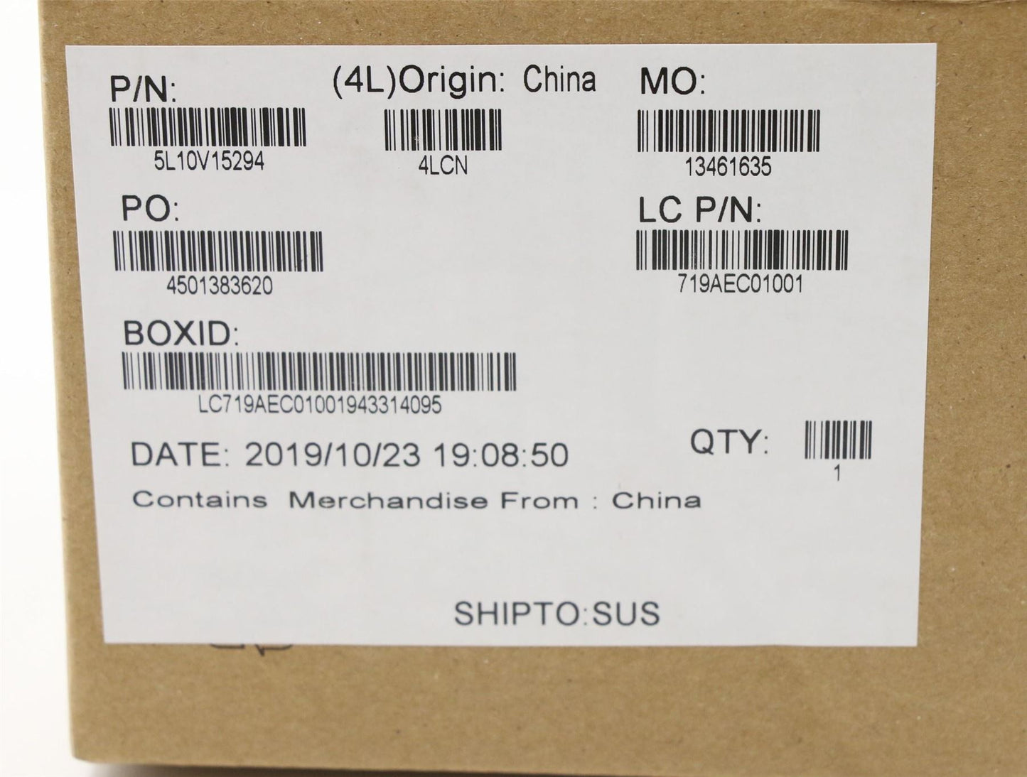 Lenovo Nighthawk FRU Label KIT 5L10V15294