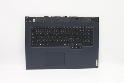 Lenovo Legion 5-17ACH6 Keyboard Palmrest Top Cover Czech Blue 5CB1D01910