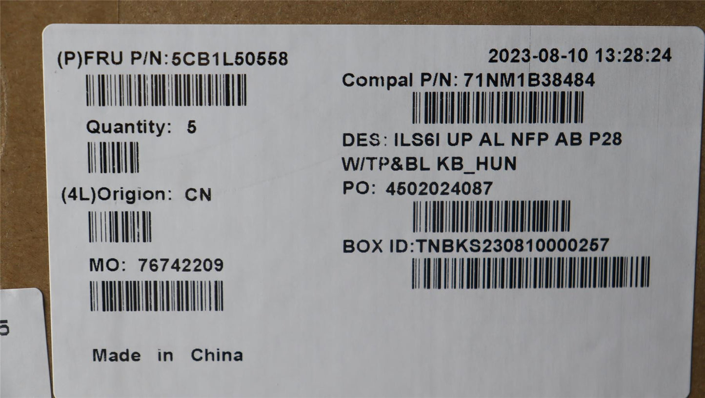 Lenovo IdeaPad 5 16IAH8 Palmrest Cover Touchpad Keyboard Hungarian 5CB1L50558